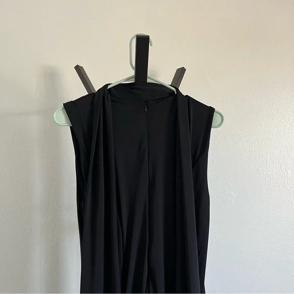 Meshki Wisteria Slinky Maxi Dress With Scarf - Black Size Medium - Picture 7 of 11